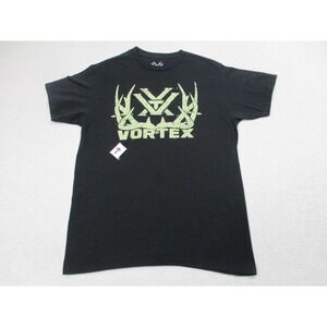 Vortex Shirt Mens Medium Black Antler Logo Graphic Hunting Outdoor Tee
